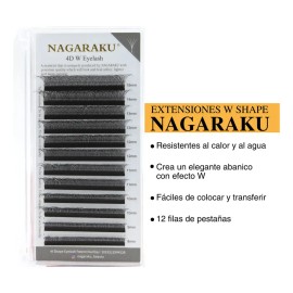 Blister Nagaraku 4d W Shape Mix 8-15mm, Extensiones Pestañas