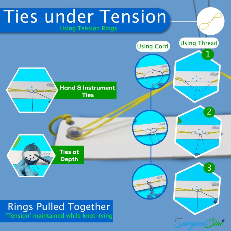 Knot Tying Kit Simulator to Practice Knots using Hand Instrument