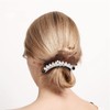 EZ PEACH Rhinestone Hair Comb Pearl DE Ball Wrap Comb