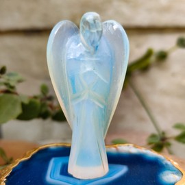 Wonder Care Reiki Guardian Angel Crystal Chakra Figurines 1.5-2 Inch (2 Pack)