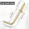 Biaungdo 100 Pack 3/4" L Hooks, Gold Screw in Hooks