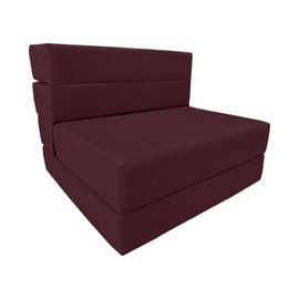 Danfuton Folding Foam Mattresses, Portable Chair Bed Lounger, 6 x 32 x 80, Burgundy
