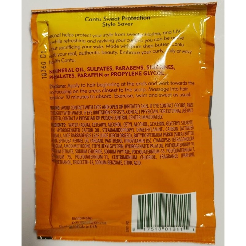 Cantu Natural Hair Sweat Protect Style Packettes 1.5 Ounce (6