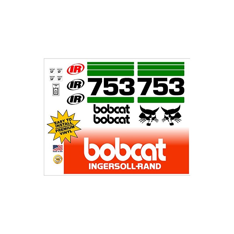 MD 753 Style A Decal Sticker kit fits Bobcat