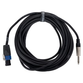 Pronomic Stage BOXJMSP1-10 Speaker Cable - Professional Speaker Cable - Connector: 6.3 mm Jack to Speakon Compatible - Wire Cross Section: 2x 1.5 mm² - Length: 10 m - Black