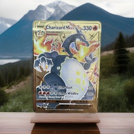 Pokémon Charizard Vmax 020/189, Gold Metal Alt Art Card Collectable/di