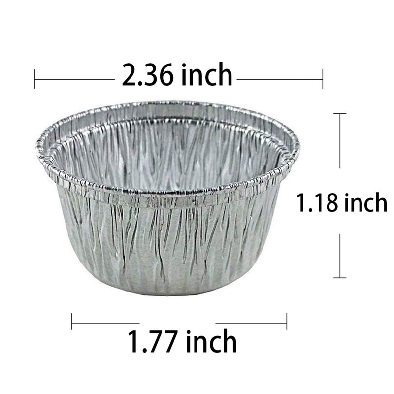 2 Oz Disposable Baking Cups Tins Foil Pans Cups 70