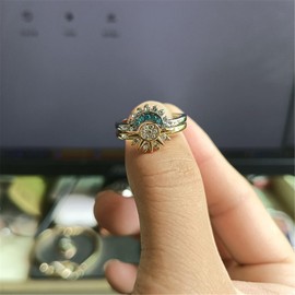 xinyee Sun and Moon Ring Set Stackable Women's Ring, Adjustable Women's Ring Matching Ring as Best Friend and Couple Friendship Ring, Sun and Moon Stackable Ring for Girls