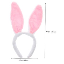 BESPORTBLE Rabbit Ear Headband Pink Plush Party Accessories Lightweight Costume Headdress for Easter Cosplay Masquerade Adults