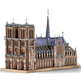 Piececool 3D Puzzle Metal Notre Dame de Paris Model Kits for Adult to Build, DIY 3D Puzzles Adult Advanced Artworks,Ideal Christmas and Birthday Gift