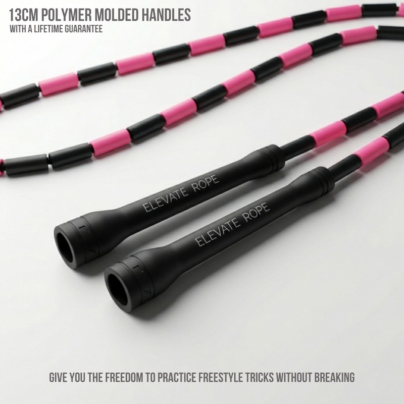 Elevate Rope Bead Skipping Rope Adjustable 3m with Free Training