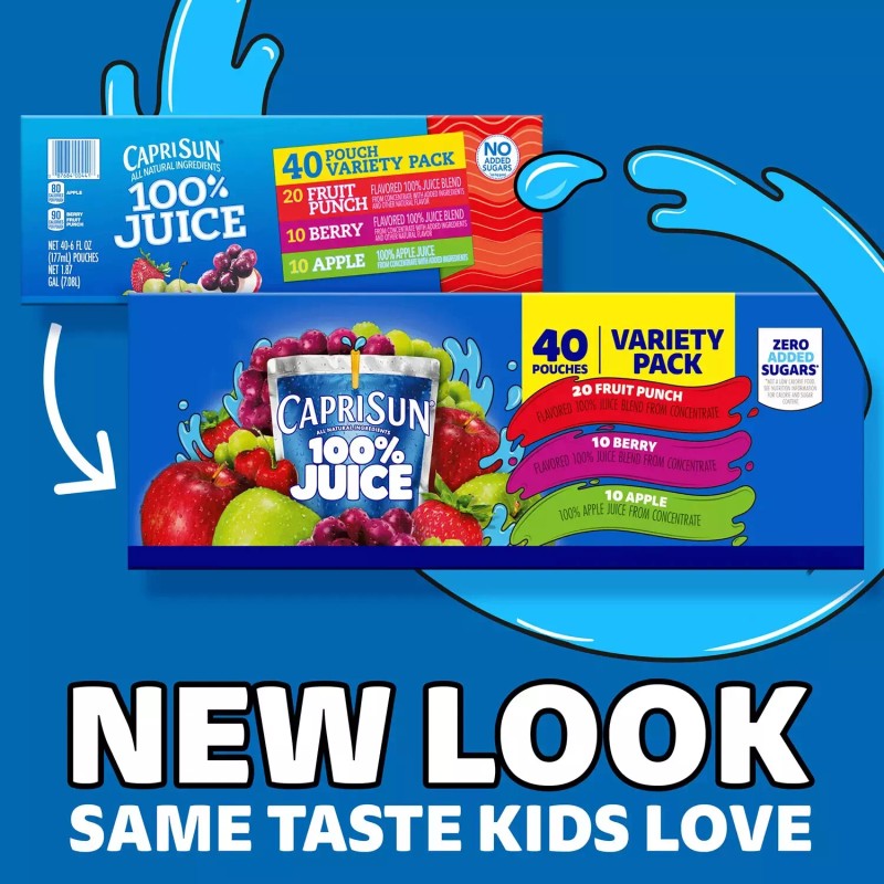 Capri Sun 100% Juice Variety Pk (6 fl. oz. pouches,