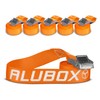 Alubox Lashing Strap with Clamping Lock 25 mm Wide Orange