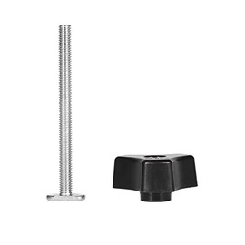 Quick-acting Metal Retaining Clamp Set, T-Rail Slotted Screws Washers T-Rail Clamps for T-Slot T-Rail Woodworking Tool (T Screw + M8 Plastic Handle)