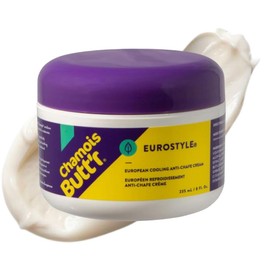 Chamois Butt'r Eurostyle Anti-Chafe Cream for Road, Gravel, Mountain Bike, 8 ounce jar, Cycling Plastic
