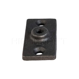 Highcraft PLTB12-20 Ceiling Flange; Hanger Plate for 1/2 in. Threaded Rod (Not Pipe), for DYI Plumbing and Industrial Decor, 1-3/8 W x 3-5/16 L, Iron, Black (Pack of 20)