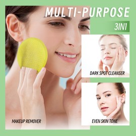 Turmeric Kojic Acid Finger Cleansing Pads: 10 Packs Exfoliating Individually Wrapped Face Scrub Pads for Dark Spots