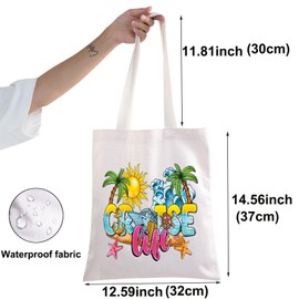 BWWKTOP Cruise Trip Tote Bag Cruise Vacation Gift Cruise Beach Life Travel Shoulder Gift Cruise Party Gift, Cruise, One Size