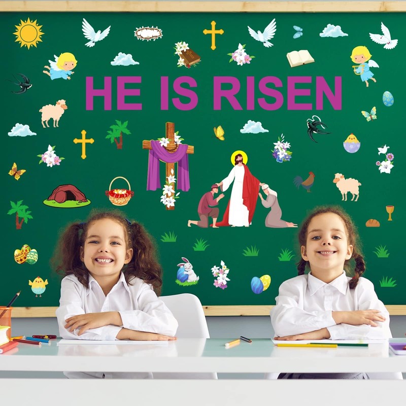 Easter Jesus He is Risen Bulletin Board Classroom Decorations, Easter