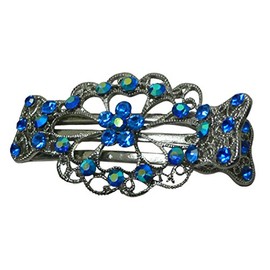 Bella Metal Hair Clip Hair Claw Clip with a Spring Hinge Hair ClampNF86654-HJ1sapBlue