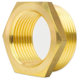 Reducing Nipple Reducer Sleeve Nipple Male Thread x Female Thread Fitting Pipe Fitting Adapter Screw Fitting Thread Fitting Industrial Quality - Made in Italy (Brass, 3/4 Inch Male x 1/2 Inch Female