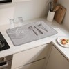 2Pcs Small Microfiber Dish Drying Mat, Absorbent Dish Drainer Mats