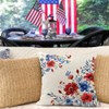 RABUSOFA 4th of July Memorial Day Patriotic Throw Pillow Cover,20x20
