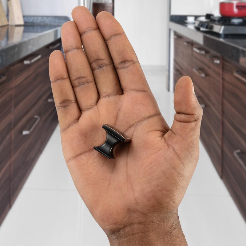 KOOFIZO 10 Pack Small Oil Rubbed Bronze Cabinet Knobs Rubbed