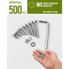 500 Piece M5 Screws Set, Hexagonal Screws Nuts Set, Stainless