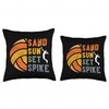 Volleyball Player Team Retro Vintage Sand Sun Set Spike Throw