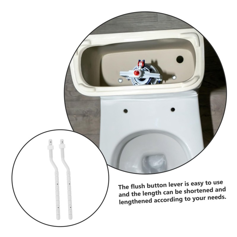 Angoily 1pair Toilet Flush Button Rods Dual Flush Parts for