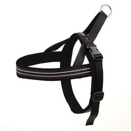 ComfortFlex Sport Dog Harness - Made in The USA - Fully Padded, Reflective, Adjustable, Lightweight No-Choke, No-Pull, Non-Chafing Design for Active Dogs, Enhanced Control, Medium, Raven Black