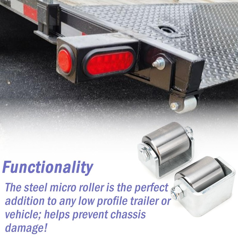 2 Steel Micro Rollers, 2 Inches Roller Heavy Duty Steel