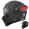 OUMURS DOT Motorcycle Full Face Helmet, Modular Flip-Up Dual Visor