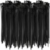 Harrier 8-inch Reusable UV Resistant Nylon Cable Zip Ties, Black,