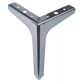 Elegant Upholstery 7" Chrome Straight Metal Furniture Legs - Set of 4