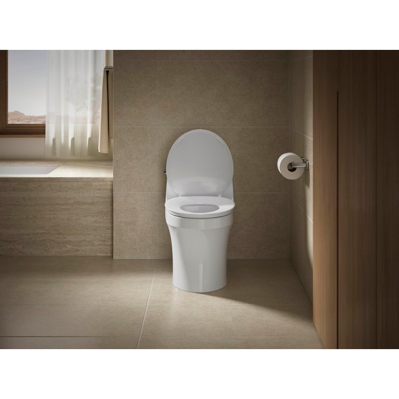 KOHLER 57778-GCF-0 Cymbal Readylatch Quiet-Close Round Toilet Seat, Flexible Core