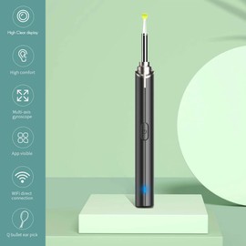 Mingzhe Intelligent Visual Ear Otoscope LEDs Wirelessly Portable Picker Ear Camera Inspection Tool for Kids & Adults