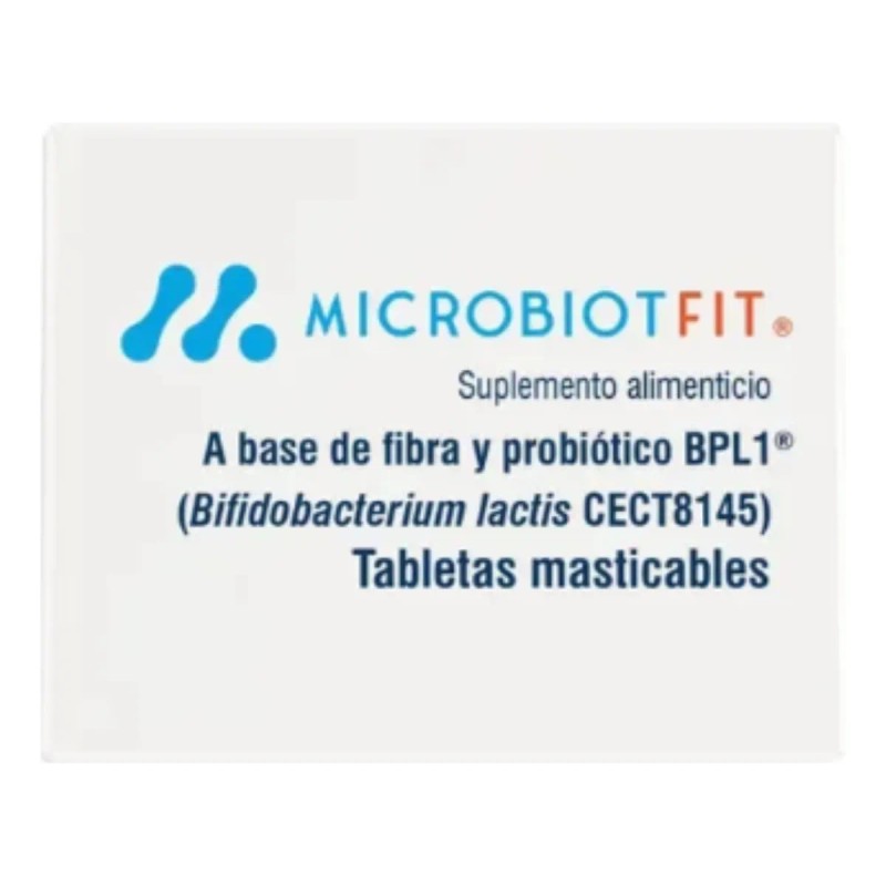 Microbiot Fit 30 Tabletas Masticables Sabor Sin Sabor