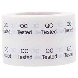 Quality Control QC Tested Stickers | 13 mm 0.5" Inch Round | 1000 Pack