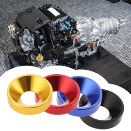 SG Store Pack of 25 M5 x 12 x 3 mm Countersunk Washers Aluminium Alloy Colourful Seals Contains 5 Pieces Each in Black/Red/Blue/Silver/Gold for Car Furniture Screw Accessories