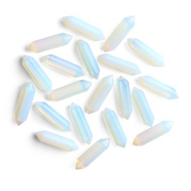 GUJOXILA Opal Healing Crystals Stone Bar Gemstones Sets Hexagonal Crystal Column Bulk Hexagonal Point Tower Reiki Meditation Spiritual Chakra Protection Energy Balancing Pack of 10