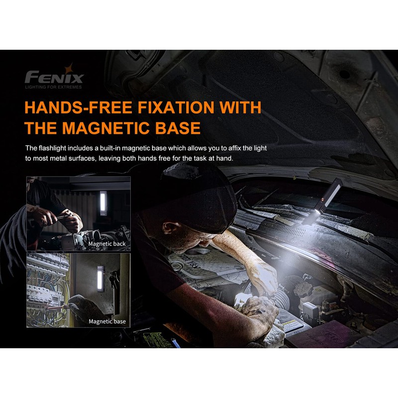 Fenix WT16R 300 Lumen rechargeable magnetic base Handheld flashlight/worklight with