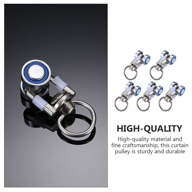 Uonlytech Curtain Wheels Curtain Quiet Wheel Metal Curtain Roll Curtain