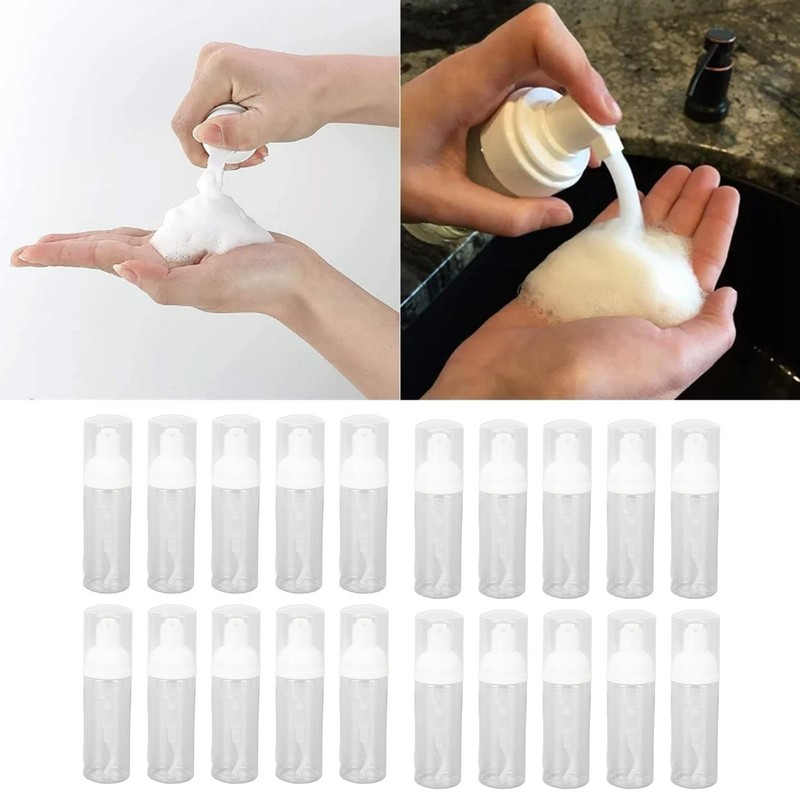 20 Piezas Botella con Bomba de Espuma de 50ml, Botellas