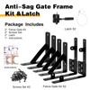 Anti Sag Gate Kit, 2 Set Gate Corner Brace Bracket,Heavy