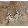 Boho Silver Honey Bee, Nature, Insect, Boho Earrings, 1”, New