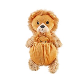 Outward Hound Pouch Pals Lion Plush Treat-Stuffer Dog Toy