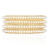 Aheli Gold Plated 2.6 inch Beads Studded Bangle Ethnic Fashion