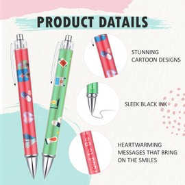 lyforx Nurse Pens Cartoon Nurse Pens, Cute Retractable Nursing Pens Funny Nurse Pens Set Greeting Nurse Appreciation Gift Pens for Nurse Week Medical Assistants